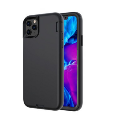 iPhone 12 Mini Compatible Case Cover With 3 in 1 Shockproof Silicone Armor - Black